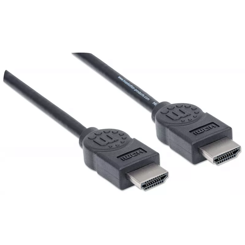 Kabel HDMI Męski-Męski Manhattan HDMM6 4K@30Hz 1.8m Czarny