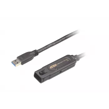 ATEN 15 m przedłużacz USB 3.2 Gen 1, 15 m, USB A, USB A, USB 3.2 Gen 1 (3.1 Gen 1), 5 Gbit/s, Czarny
