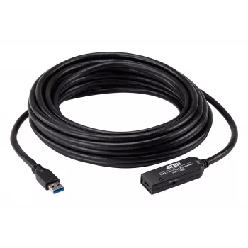 Kabel przedłużający ATEN USB 3.2 Gen1 10 m USB A na USB C Czarny