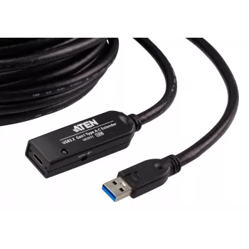 Kabel przedłużający ATEN USB 3.2 Gen1 10 m USB A na USB C Czarny