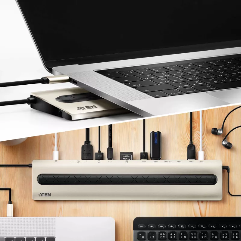 ATEN USB-C Multiport Dock z przesyłem mocy