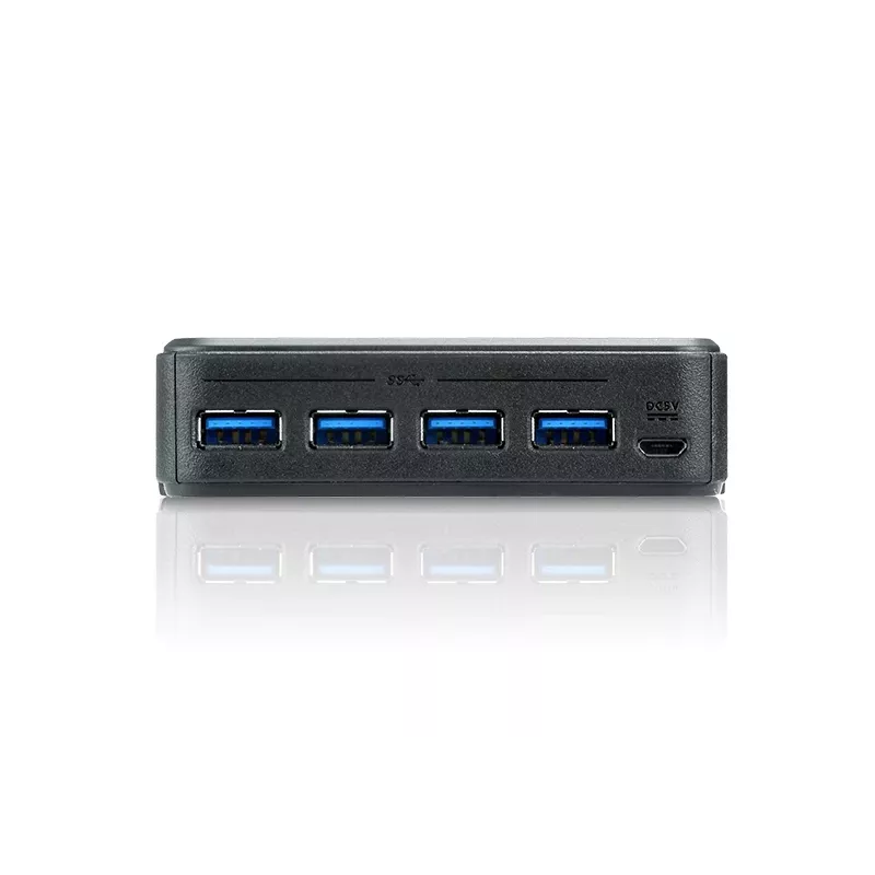 ATEN 2-portowy przełącznik peryferyjny USB 3.0, 5 Gbit/s, Micro-USB Typ-B, czarny, plastik, 0 - 40 °C, -20 - 60 °C