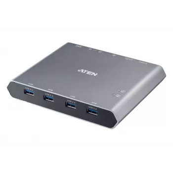 ATEN 2-Port 4K DisplayPort USB-C KVM Dock Switch z funkcją Power Pass-through