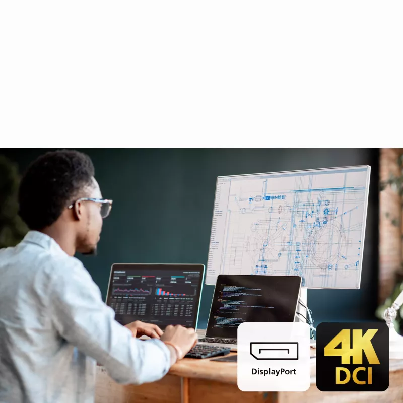 ATEN 2-Port 4K DisplayPort USB-C KVM Dock Switch z funkcją Power Pass-through