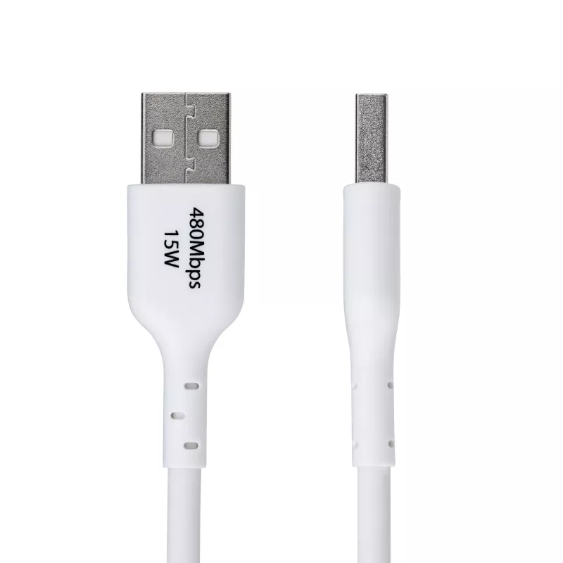 StarTech.com Kabel ładujący USB-A na USB-C 3 m (9,8 stopy), ładowanie i synchronizacja, 3 A, USB 2.0, powłoka TPE - Biały przewód ładujący USB