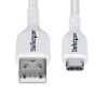 StarTech.com Kabel ładujący USB-A na USB-C 3 m (9,8 stopy), ładowanie i synchronizacja, 3 A, USB 2.0, powłoka TPE - Biały przewód ładujący USB
