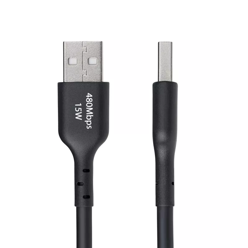 StarTech.com 4m (13ft) USB-A do USB-C Kabel ładujący, Ładowanie i synchronizacja, 3A, USB 2.0, Powłoka TPE - Czarny kabel ładujący USB