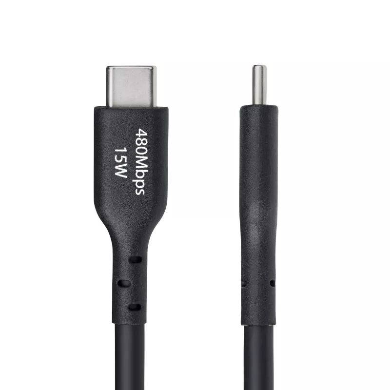 StarTech.com 4m (13ft) USB-A do USB-C Kabel ładujący, Ładowanie i synchronizacja, 3A, USB 2.0, Powłoka TPE - Czarny kabel ładujący USB