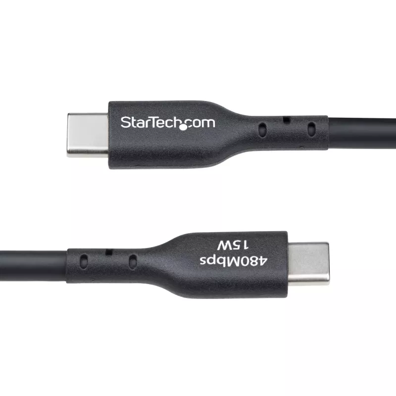 StarTech.com 4m (13ft) USB-A do USB-C Kabel ładujący, Ładowanie i synchronizacja, 3A, USB 2.0, Powłoka TPE - Czarny kabel ładujący USB