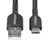 StarTech.com 4m (13ft) USB-A do USB-C Kabel ładujący, Ładowanie i synchronizacja, 3A, USB 2.0, Powłoka TPE - Czarny kabel ładujący USB