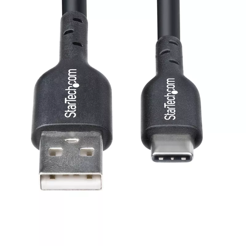 StarTech.com 4m (13ft) USB-A do USB-C Kabel ładujący, Ładowanie i synchronizacja, 3A, USB 2.0, Powłoka TPE - Czarny kabel ładujący USB
