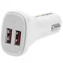 StarTech.com DwuporTowa ładowarka samochodowa USB - 24W/4,8A - Biała, Auto, Gniazdo zapalniczki, 5 V, Biała