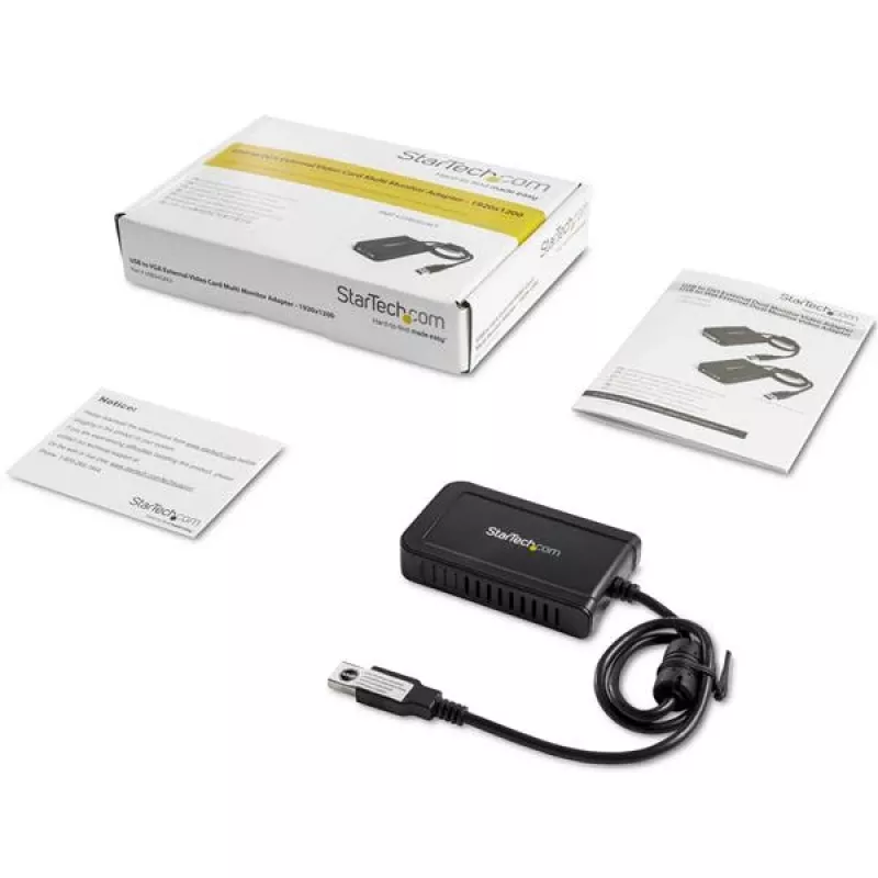 Adapter StarTech.com USB 2.0 do VGA, konwerter monitora USB na VGA dla Windows, 1080p (bez wsparcia dla macOS/ChromeOS/Linux) - TAA