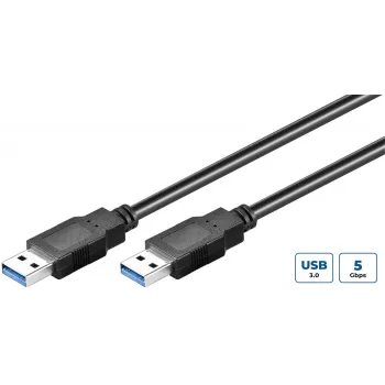 Kabel USB Microconnect USB3.0AA3B USB 3.2 Gen 1 (3.1 Gen 1) 3 m USB A Czarny