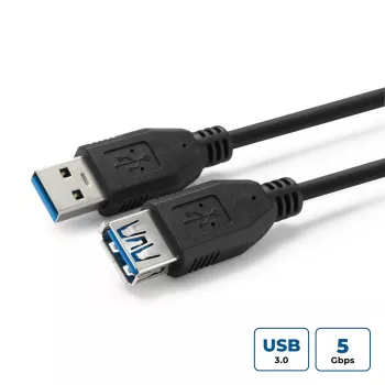 Microconnect USB3.0AAF05B kabel USB USB 3.2 Gen 1 (3.1 Gen 1) 0.5 m USB A Czarny