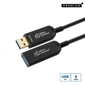 Microconnect USB3.0AAF20AOP kabel USB USB 3.2 Gen 1 (3.1 Gen 1) 20 m USB A Czarny
