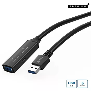 Microconnect USB3.0AAF5A kabel USB USB 3.2 Gen 1 (3.1 Gen 1) 5 m USB A czarny