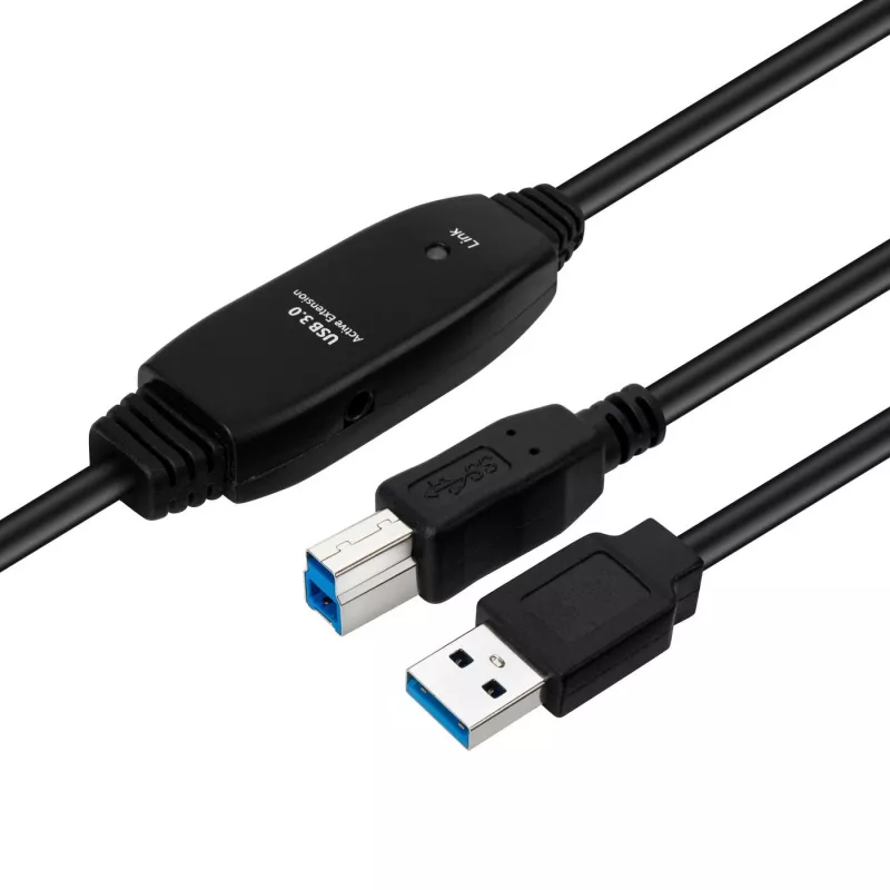 Kabel Microconnect Active USB3.0 A-B 7m M-M czarny 5 Gbit/s