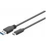 Microconnect USB3.1CA05 kabel USB USB 3.2 Gen 1 (3.1 Gen 1) 0,5 m USB C USB A Czarny