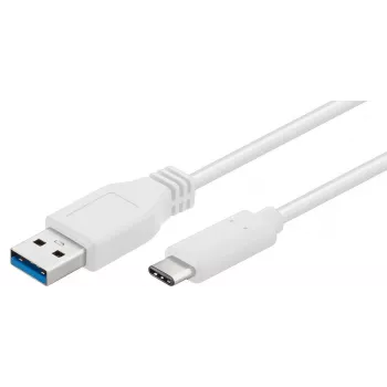 Microconnect USB3.1CA05W kabel USB USB 3.2 Gen 1 (3.1 Gen 1) 0,5 m USB C USB A Biały