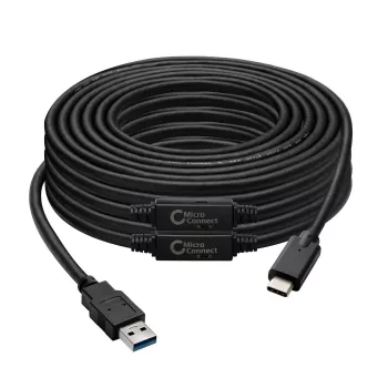 Microconnect USB3.1CA10AMP kabel USB 3.2 Gen 1 (3.1 Gen 1) 10 m USB C USB A czarny