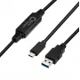 Kabel USB Microconnect USB3.1CA5AMP USB 3.2 Gen 1 (3.1 Gen 1) 5 m USB C USB A Czarny