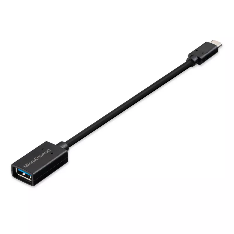 Kabel USB Microconnect USB3.1CAF02 USB 3.2 Gen 1 (3.1 Gen 1) 0.2 m USB C USB A Czarny