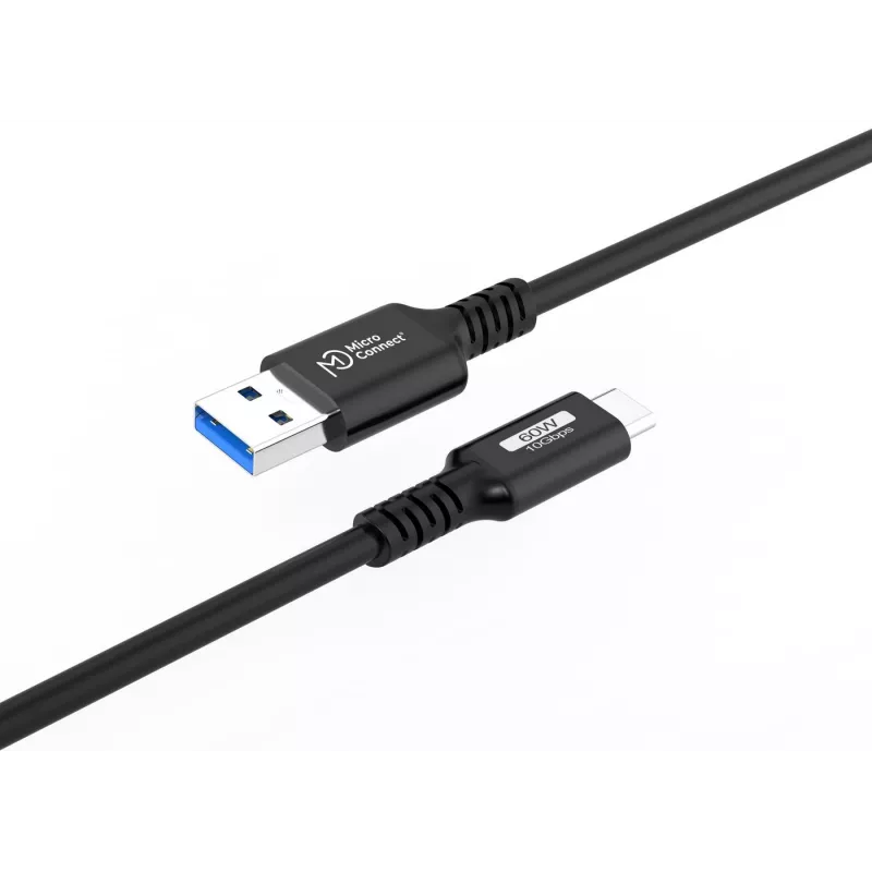 Kabel USB Microconnect USB3.2AC15 1,5 m USB C USB A 10 Gbit/s Czarny