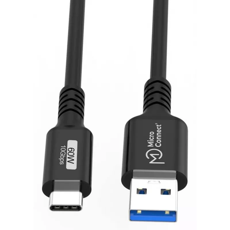 Kabel USB Microconnect USB3.2AC2 2m USB C USB A 10 Gbit/s Czarny