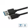 Microconnect USB3.2CA1 Kabel USB USB 3.2 Gen 2 (3.1 Gen 2) 1 m USB A USB C Czarny
