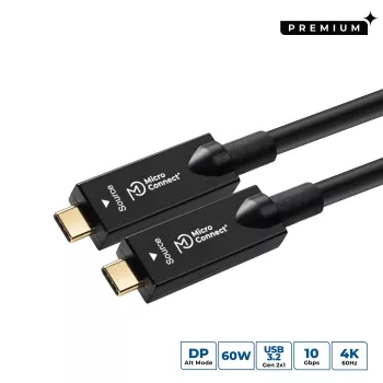 Kabel USB Microconnect USB3.2CC15OP 15 m USB-C czarny 10 Gbit/s