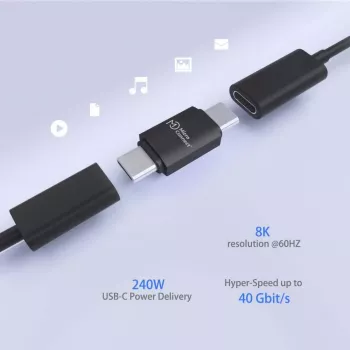 Microconnect USB4-CC-240W Kabel USB 0 m USB-C Czarny