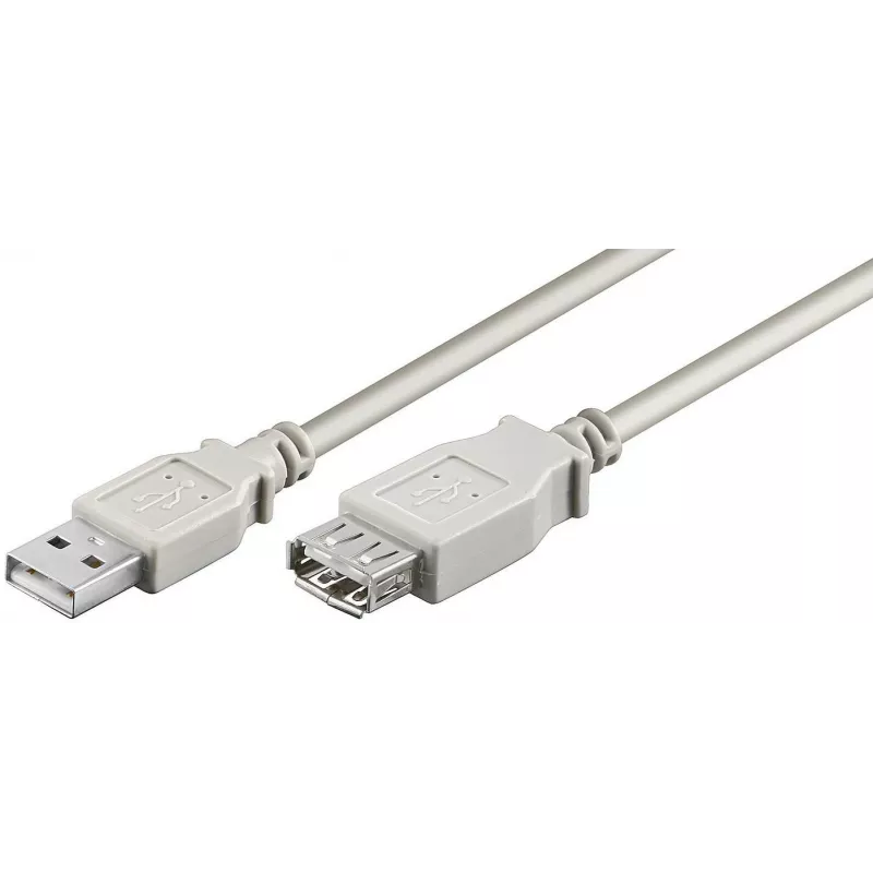 Kabel USB Microconnect USBAAF2 USB 2.0 1,8 m USB A Szary