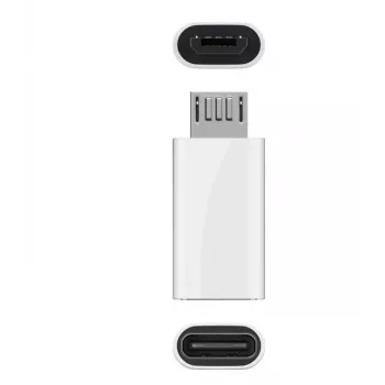 Microconnect USBMICROUSBC przejściówka złącza Micro-USB B USB C Biała