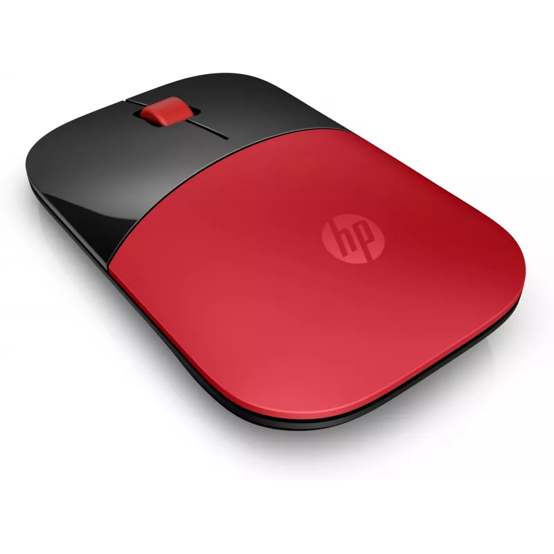 HP Z3700 Czerwona mysz bezprzewodowa, symetryczna, optyczna, RF Bezprzewodowa, 1200 DPI, czerwona