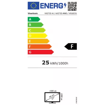 Monitor komputerowy Viewsonic VA2732-h 68,6 cm (27 cali) 1920 x 1080 pikseli Full HD LED Czarny