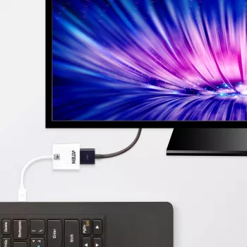 ATEN 4K Aktywny konwerter mini DisplayPort na HDMI, 3D, do 3840 x 2160 przy 30 Hz