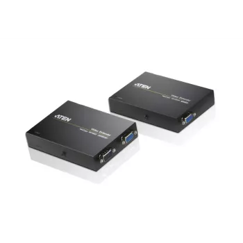 ATEN VGA Over Cat5e/6 Video Extender 150meter, 1920 x 1200 pikseli, nadajnik i odbiornik AV, 150 m, przewodowy, czarny