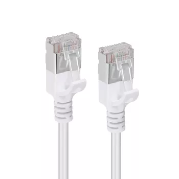 Kabel sieciowy Microconnect V-FTP6A015W-cienki biały 1,5 m Cat6a U/FTP (STP)
