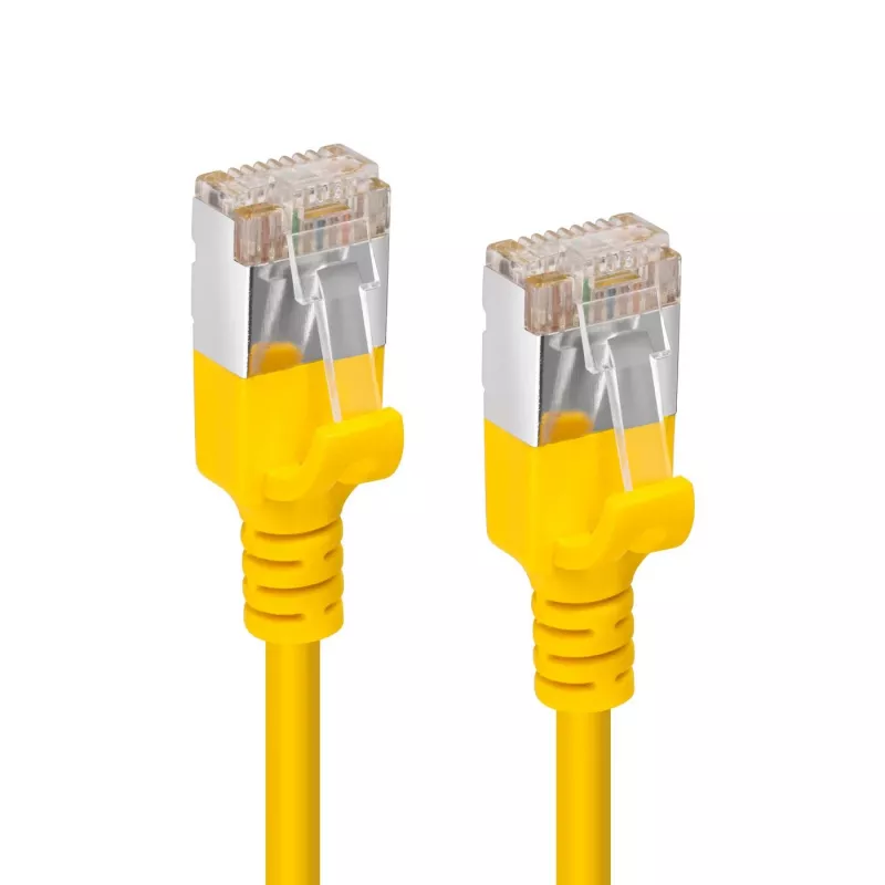 Microconnect V-FTP6A02Y-cienki kabel sieciowy Żółty 2 m Cat6a U/FTP (STP)