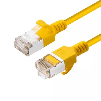 Microconnect V-FTP6A03Y-cienki kabel sieciowy Żółty 3 m Cat6a U/FTP (STP)