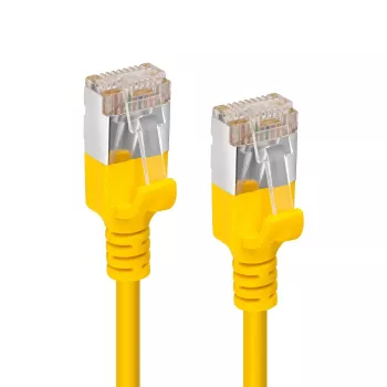 Microconnect V-FTP6A05Y-cienki kabel sieciowy Żółty 5 m Cat6a U/FTP (STP)