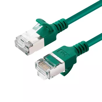 Microconnect V-FTP6A10G-cienki kabel sieciowy zielony 10 m Cat6a U/FTP (STP)