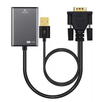 Microconnect VGAHDMI kabel VGA 0,15 m VGA (D-Sub) czarny