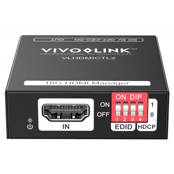 Vivolink VLHDMICTL2 emulator EDID 3840x2160 18Gbit/s Czarny