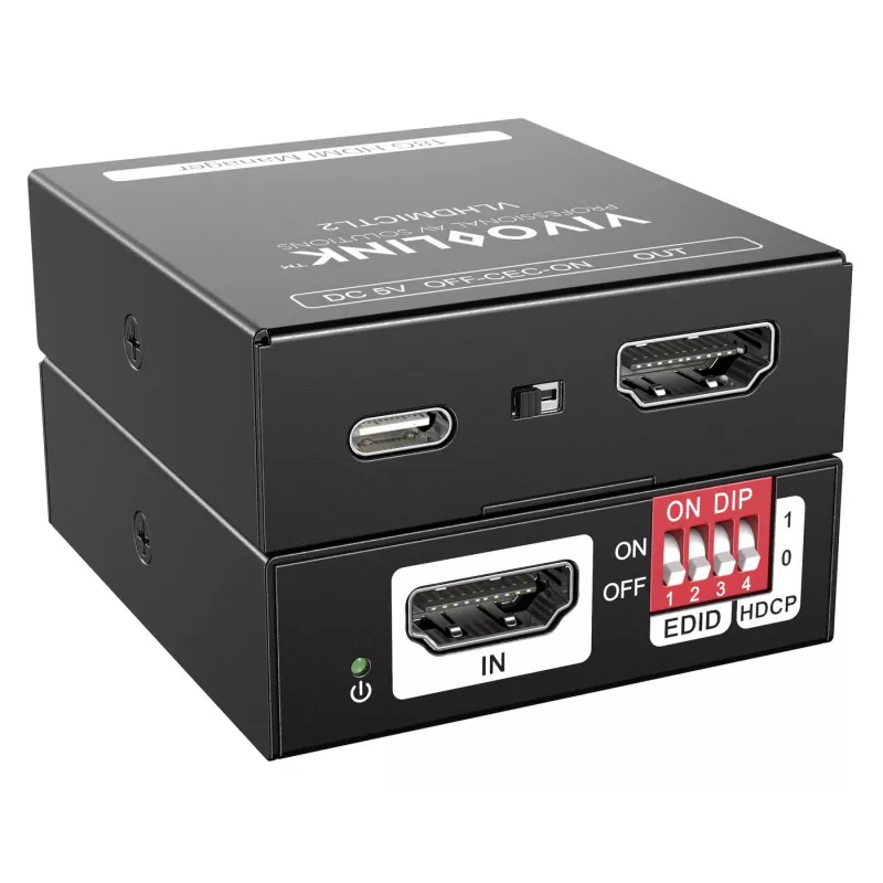Vivolink VLHDMICTL2 emulator EDID 3840x2160 18Gbit/s Czarny