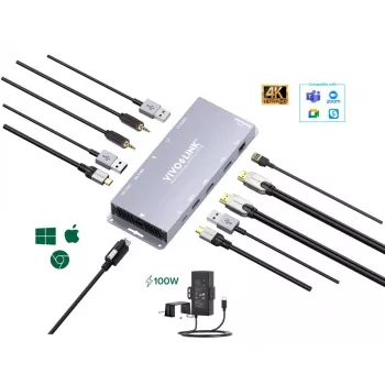 Adapter graficzny USB Vivolink VLUSBCHUB3 z obsługą wielu monitorów