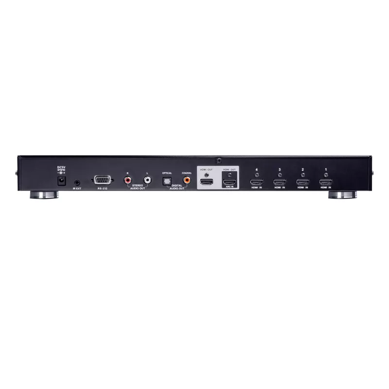 ATEN 4 Port True 4K HDMI Switch with Dual, HDMI, Metal, Czarny, 60 Hz, 3 m, 3840 x 2160, 4096 x 2160
