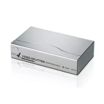 ATEN 4-portowy rozdzielacz sygnału wideo VGA (350 MHz), VGA, 4x VGA, 1920 x 1440 pikseli, srebrny, metalowy, 30 m