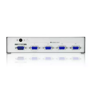 ATEN 4-portowy rozdzielacz sygnału wideo VGA (350 MHz), VGA, 4x VGA, 1920 x 1440 pikseli, srebrny, metalowy, 30 m